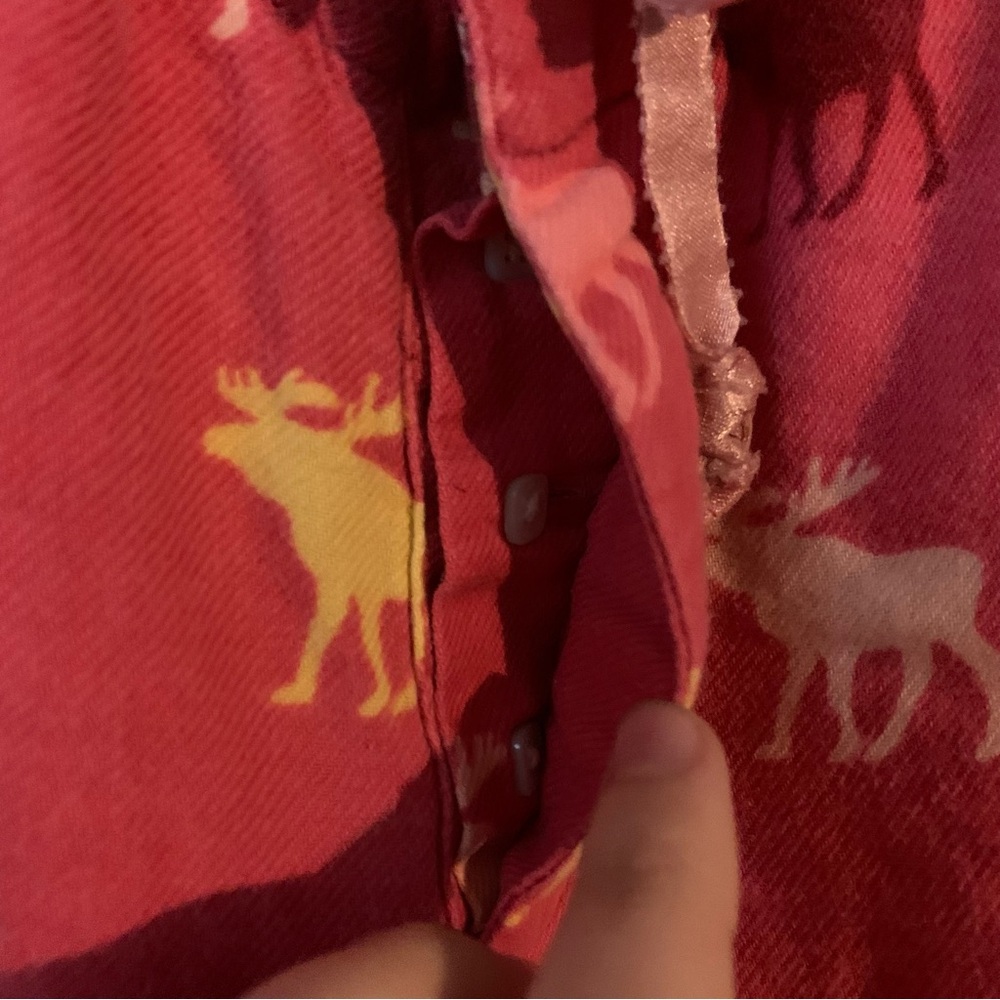 Vintage Abercrombie Logo Flannel PJ Pajama Lounge Drawstring Pants - Picture 4 of 7